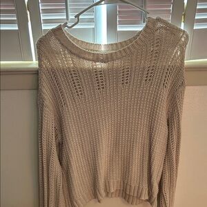 American Eagle Outfitters Women's Beige Knit Sweater
